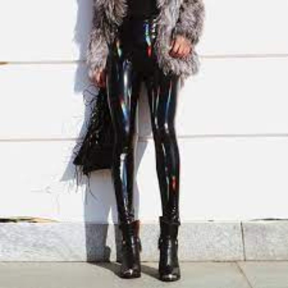 Killstar "Darkwaves & Raves" Black Rainbow Leggings